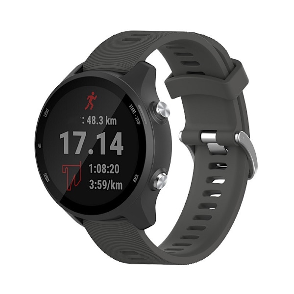 Högkvalitativt nytt klockarmband för Garmin Forerunner 245 Silikon Garmin Forerunner 245 Grå Grå 20 mm