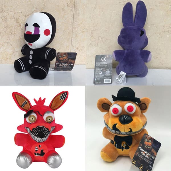 De bløde bamser, inklusive design som ræve, Bonnies og Chica, er bløde og bedårende Funtime Freddy (7.1inch)