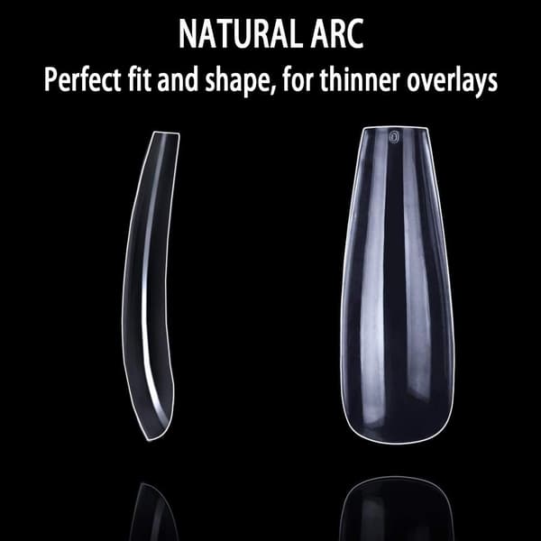 500 Pieces Clear Acrylic False Nails, Pointed Artificial Nail Tips