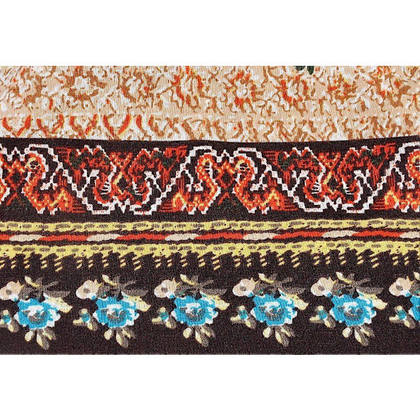 Elastisk slouchy bomullsbeanie-lue med blomst for kvinner