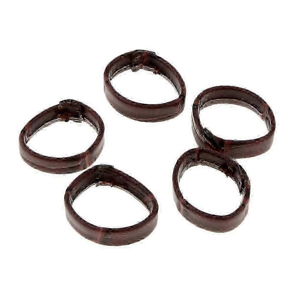 5 Stk. PU Læder Loop Urrem Holder Erstatningsring Urrem Holder-lingling} Dark Brown 24mm