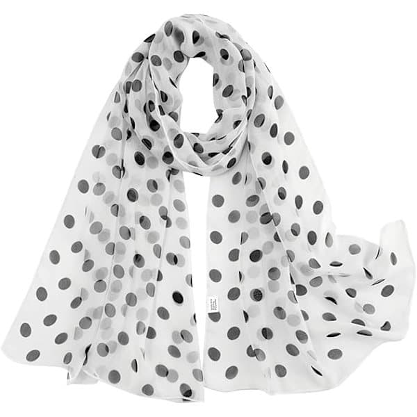 Delikat blomstrete sjal for damer, chiffonskjerf