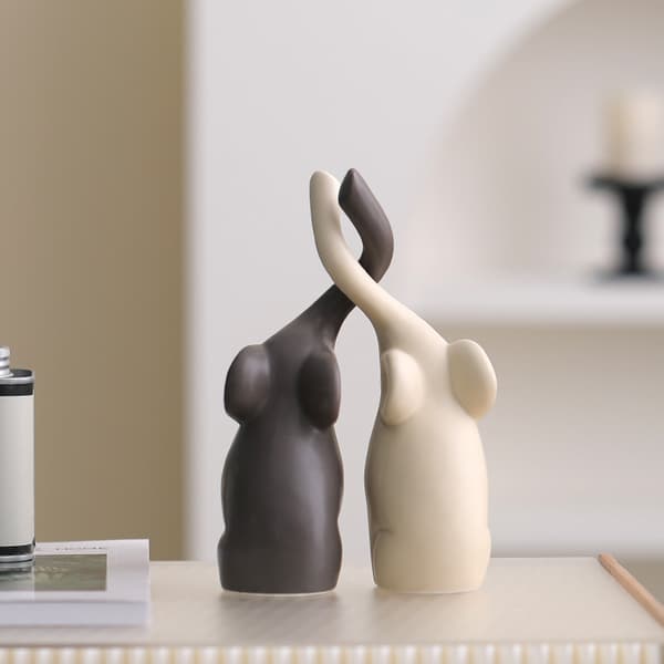 Scandinavian Elephant Decoration - 2-pack Hygge Home Decor for Sofa/Coffee Table