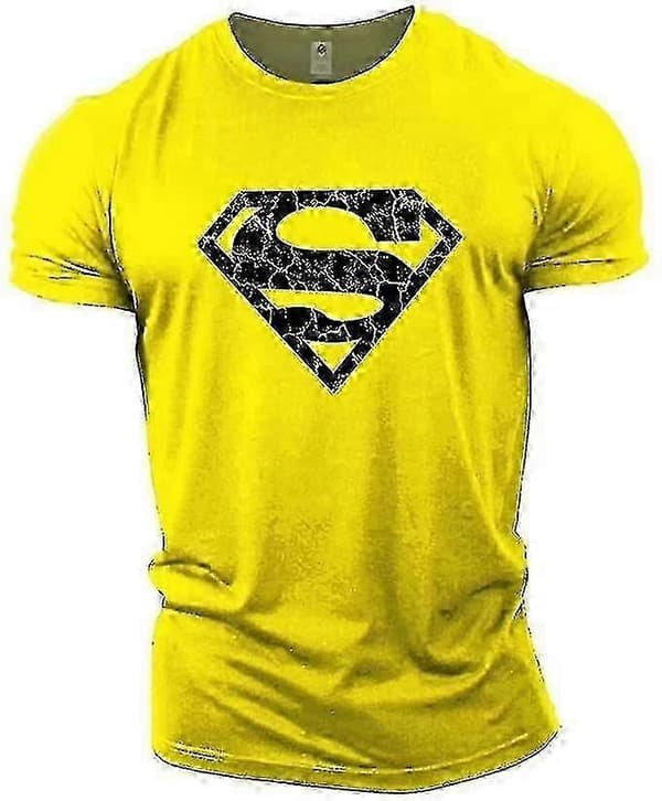 Superman Vascular Kuntosalitreenipaita-lingling} Yellow M