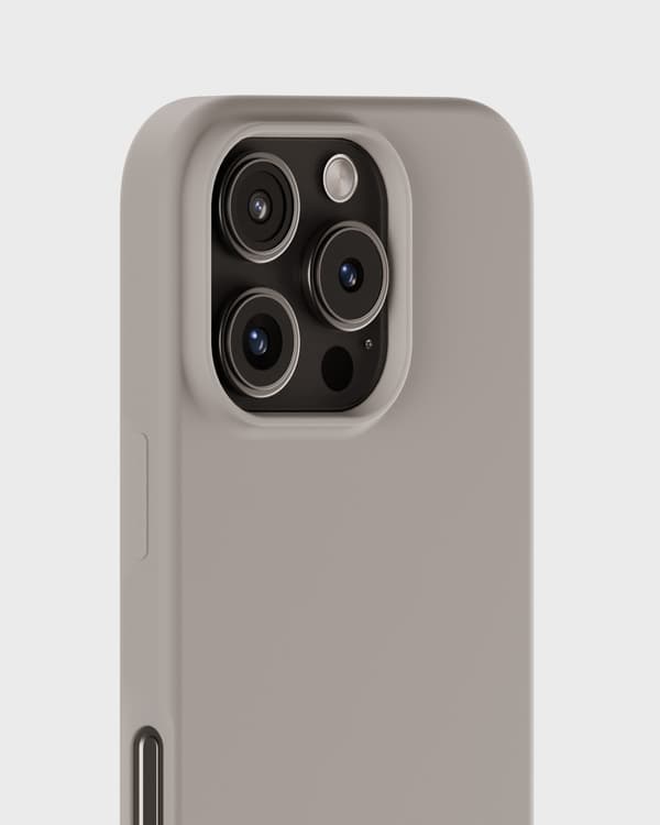 Kompatibelt med iPhone 16 Pro Mobilskal Silikon Taupe Mullvadsgrå Silikon