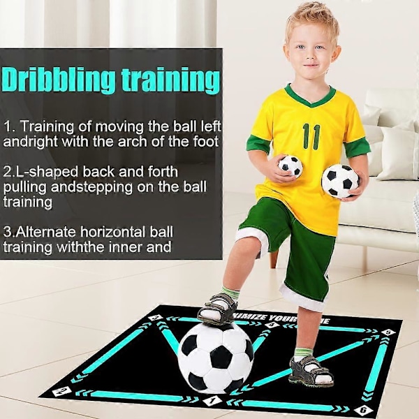 Europæisk Cup Specialtilbud! Høj kvalitet ny fodboldtræningsmåtte, 90 x 60 cm fodboldmåtte til boldkontrol, skridsikker fodboldtræningsmåtte