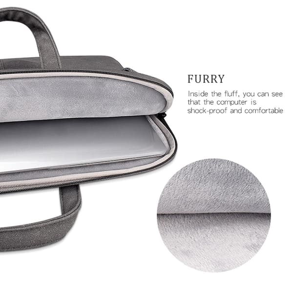 Frostad PU Affärs Laptopväska, Storlek: 13,3 tum Dark grey
