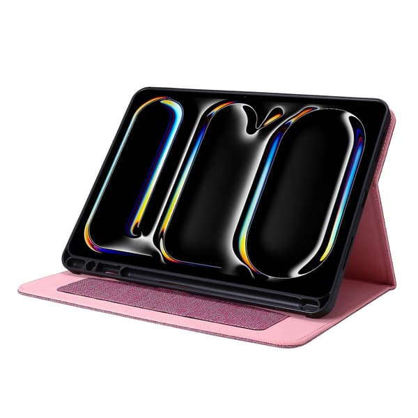 Tabletfodral i tygläder kompatibelt med iPad Pro 13 2024 Red gold