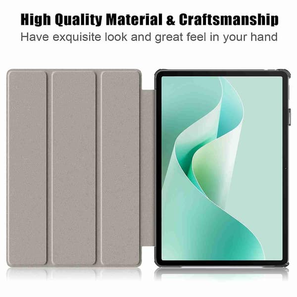 3-Fold Holder Tablet Case Kompatibel med Huawei MatePad 11.5S Dark green