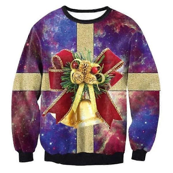 2025 Grim Juletrøje Julemand Trykt Løs Snefnug Sweater Unisex Pullover Efterår Vinter bluser Jule Tøj-lingling} M 6