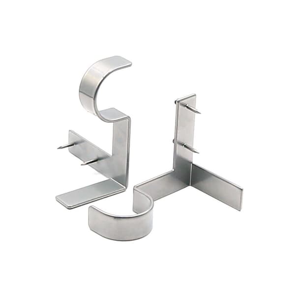 Nytt gardinstångsfäste Gardinstångshållare SILVER 2ST 2ST Silver Silver 2Pcs-2Pcs