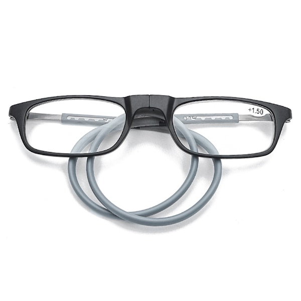 Magnetiska läsglasögon med senilsnöre UNISEX (+1.0-+3.5) Svart / Röd Svart / Röd Hög Kvalitet (Påsk) Svart / Röd 3.5