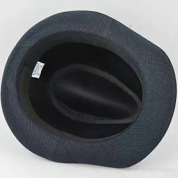 Efterårs- og vinterhatte til mænd, top jazzternet hat, voksen bowlerhatte, sortternet blackplaid M58CM