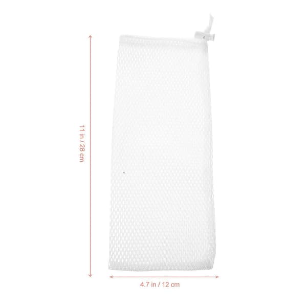 5 stk. fuglefrønetposer Fuglefoderposer med snøre Hængende fuglefoderposer White 28.00X12.00X0.10CM