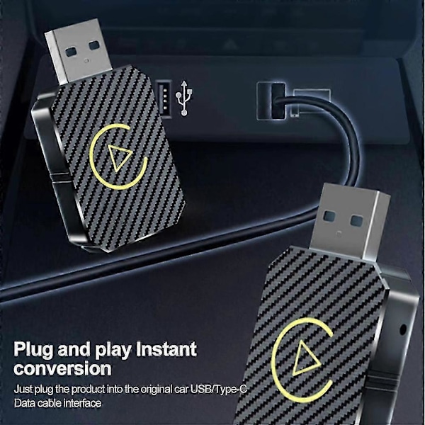 Laadukas uusi 2-in-1 langaton CarPlay-sovitin Android Auto langaton sovitin älykäs minilaatikko USB-dongle Plug and Play WiFi nopea yhteys