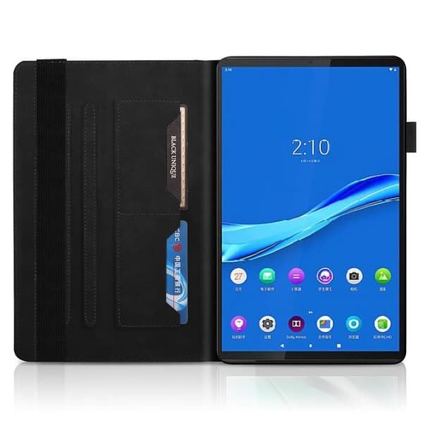 Kompatibel med Lenovo Tab M10 Plus Lærveske Black