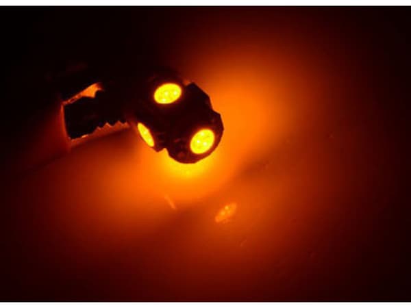 LED med 5 st SMD5050-chip 2-pack T4W styling Silver Silver Gul-Orange 2-pack