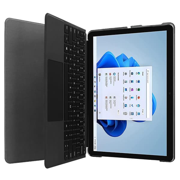 Solid Färgad Läderfodral för Surfplatta Kompatibel med Microsoft Surface Pro 8 Black
