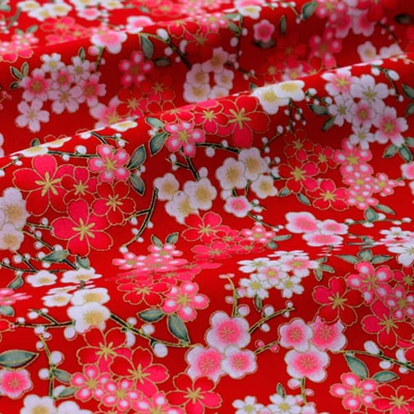 150x200cm Bomullstrykt stoff i japansk stil