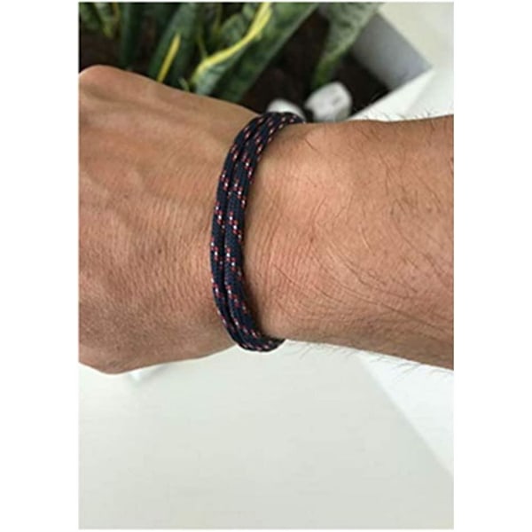 Herr- och damarmband i rep, flätat tyg, ankare i rep, rostfritt stål, sjöman, nautiskt rep, schackel, marint ankare, armband för män och kvinnor, surf armband