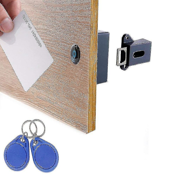Högkvalitativt nytt osynligt elektroniskt skåplås, dolt lås, DIY RFID-lås LAT-CH för träskåp, låda, skåp B