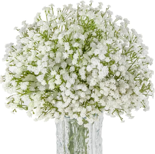 Gypsophila blommor (gips), realistisk konstblomma, 10-pack