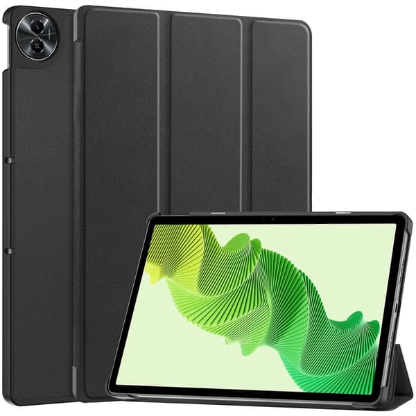 Smart tablet-etui i læder, kompatibelt med Realme Pad 2 Black