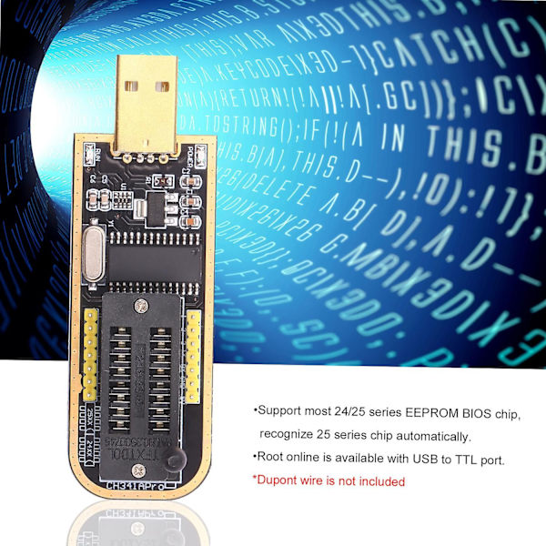 Ny CH341a USB-programmer Eeprom Bios Flasher Programmerbare logiske kretser med Sop8 Flash-klips Egnet Kompatibel med 24/25-serien Chip