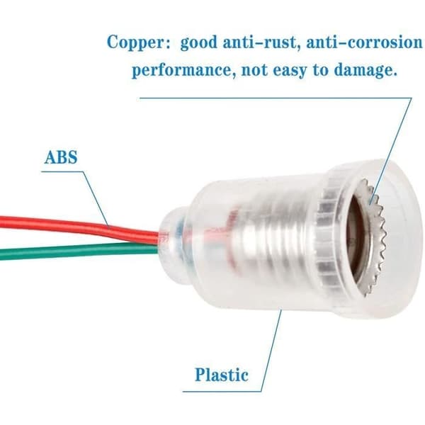 20 st E10 Lamphållare E10 LED-lampfot E10 LED-glödlampshållare med kabel för experiment, elektriska kretsar, testning