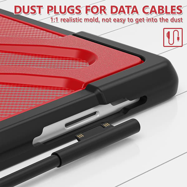 TPU + PC-fodral Kompatibelt med MicroSoft Surface Pro 8 Kompatibelt med MicroSoft Surface Pro 8 Red