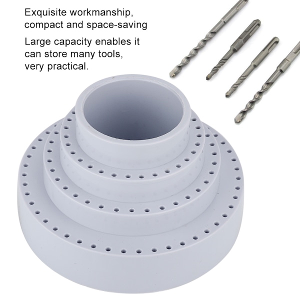Roterande Rund Form Borrbit Förvaringsfodral Slipverktyg Spetsställ Organiserare, Slipverktyg Spets Förvaringsfodral