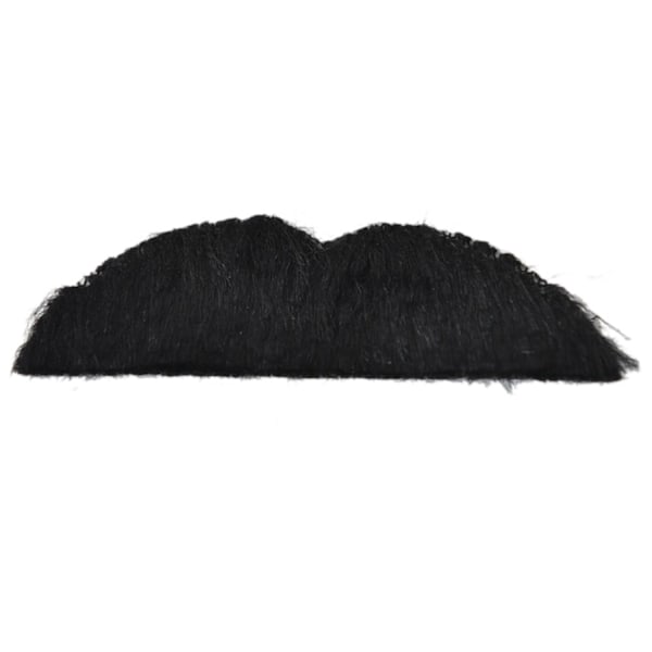 Högkvalitativ ny mustasch för maskerad - Självhäftande - 12 st Black Svart