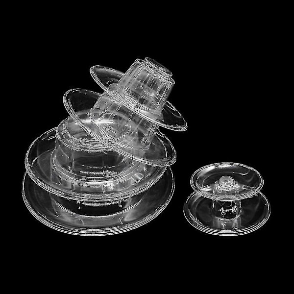 Högkvalitativt nytt 6-vånings runt macaron-torn i plast - Dessertdisplayställ - Macaronhållare 10 Tier