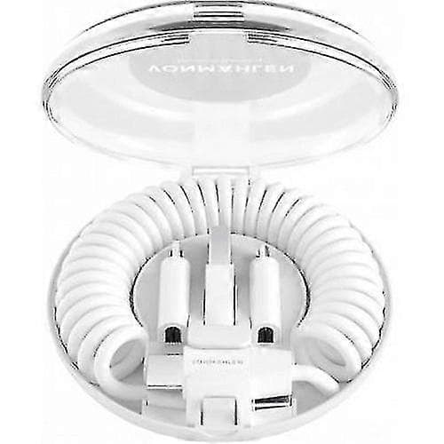 All-in-one USB A C/micro USB USB C Lightning -kaapeli - 3A Allroundo-lingling} White