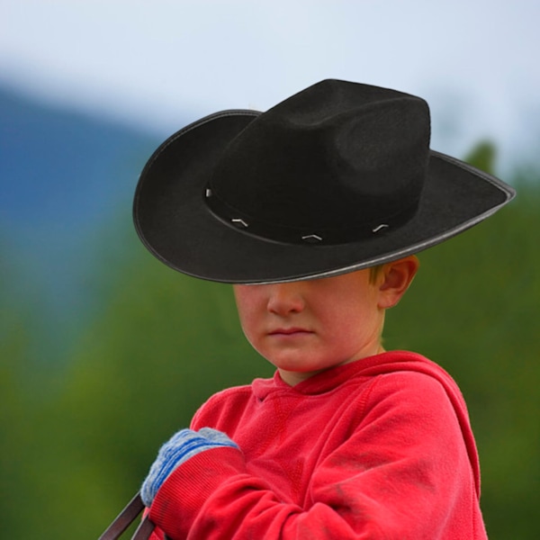 Cowgirlhatt enfärgad slitstark tvättbar vintage stil blekningsfri utklädningskläder kostym cowboyhatt semesterfest fotorekvisita för klubb