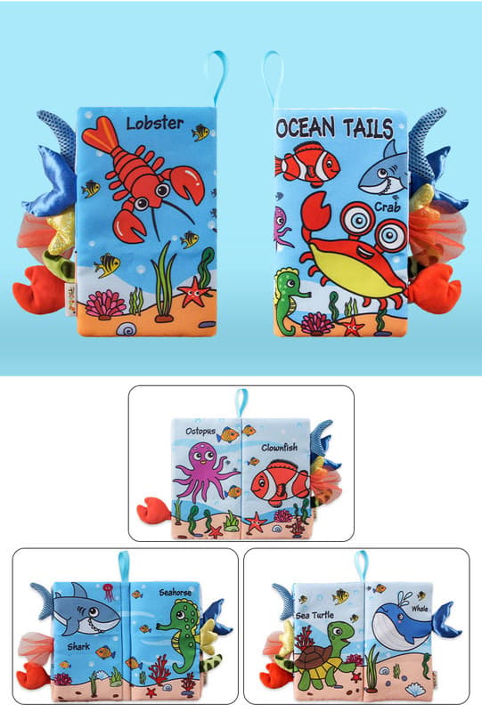 2-Pack Activity Toy – Fabric Book for Baby, Learning & Sensory Soft Book