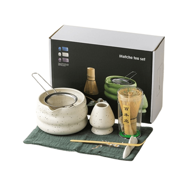 7-Piece Ceramic Matcha Tea Set with Matcha Bowl, Whisk, and Accessories vit