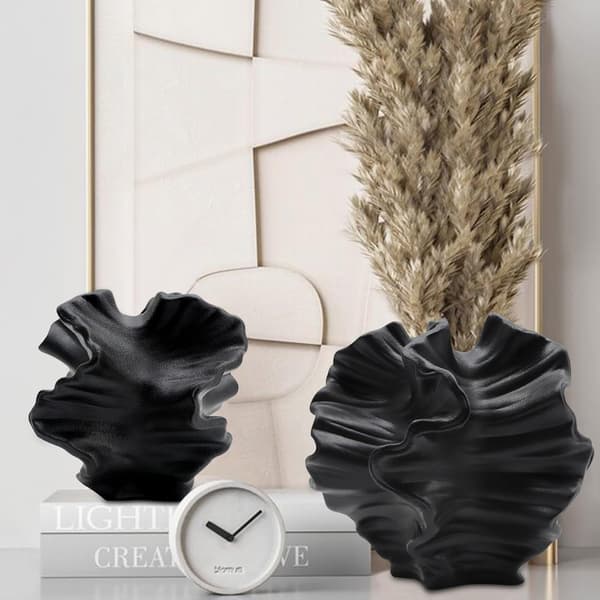 Nordiska vaser set 2 - Boho Minimalist A+B Svart Black A+B