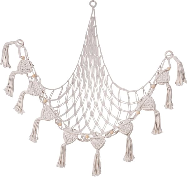 Toy Box and Stuffed Animal Storage – Hammocks, Storage Net, Hanging Toy Organizer White
