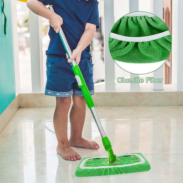 8-Pack Replacement Fabric Covers for Swiffer Mop – Reusable Mop Wipes for Dry & Wet Cleaning