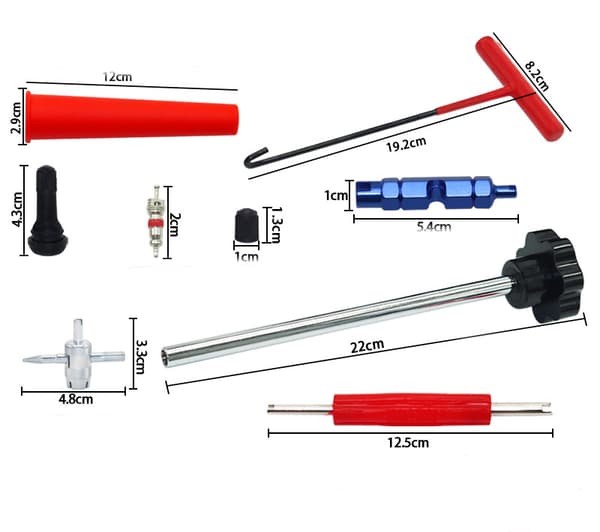 Quick Change Tool Kit for Tire Valves Valve Stem Tire Valve Stem for TR413 Valve Replacement and Installation A