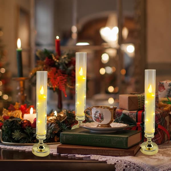 Fjärrkontroll LED-ljus - Flamfri Ambient Guld för Romantisk Bröllopsinredning Gold With remote control