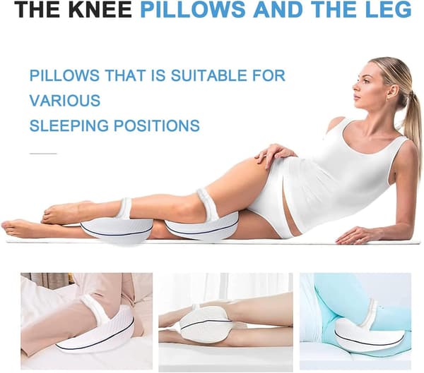 2026 Upgraded Edition Knee Pillow for Side Sleepers, Orthopedic Memory Foam Pillow vit