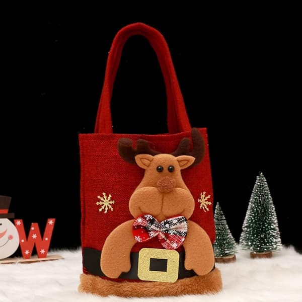 3D julegavepose 20x35 cm 1-pakning – gjenbrukbar, stil 4 Style 4