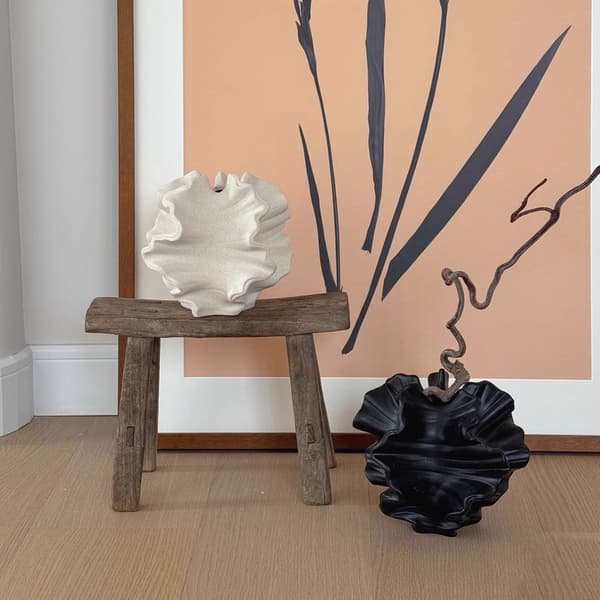Nordiska vaser set 2 - Boho Minimalist A Svart Vit Black + White A