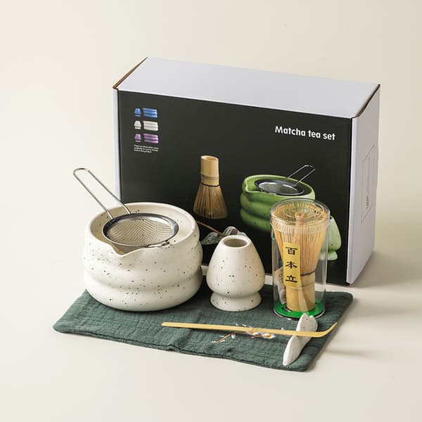 7-Piece Ceramic Matcha Tea Set with Matcha Bowl, Whisk, and Accessories vit