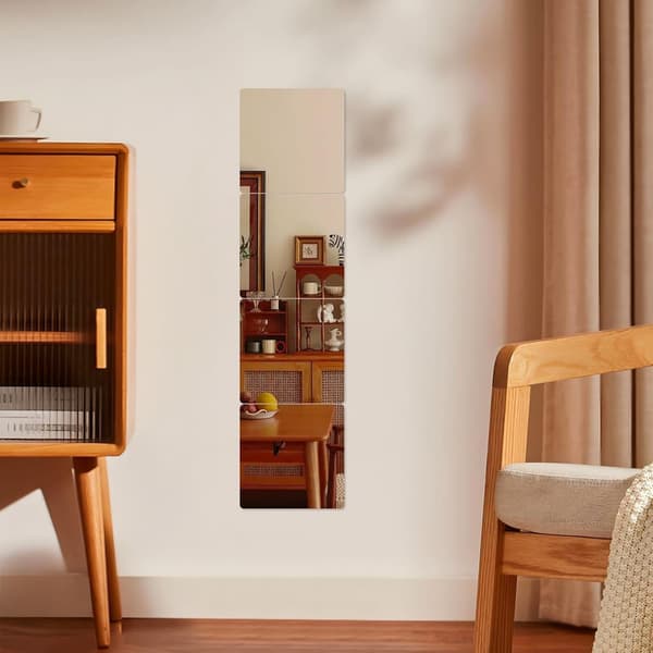 4-pack Self-Adhesive Mirror Tiles – Wall Mirror for Easy Installation