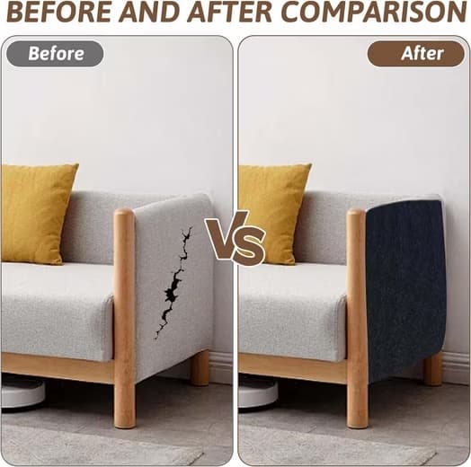 Self-Adhesive Scratch Pad for Cats - Wall and Sofa Protector, Sofa Scratch Pad, Cat Scratch Mat, Corner Brown 40cmx200cm