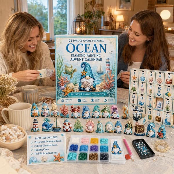 Diamantmålning Adventskalender 24 dagar S2 - Tomtehänge DIY Style 3