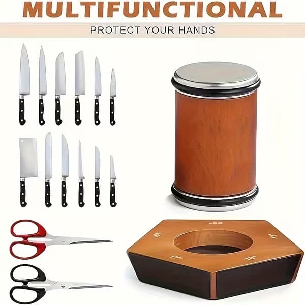 Knife Sharpener with Rollers, with Industrial Diamond at 12/15/17/19/22° Degrees for Knife Sharpening, Knife Sharpening System with Rollers svart